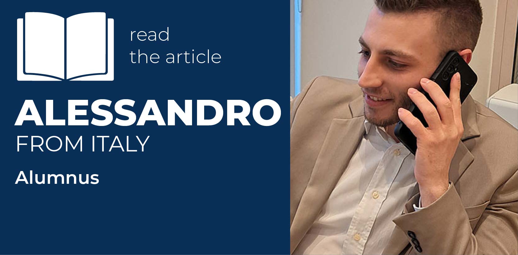 Alessandro, alumnus featured in an article about his experience in the MSc in Linguistic Computing at Università Cattolica
