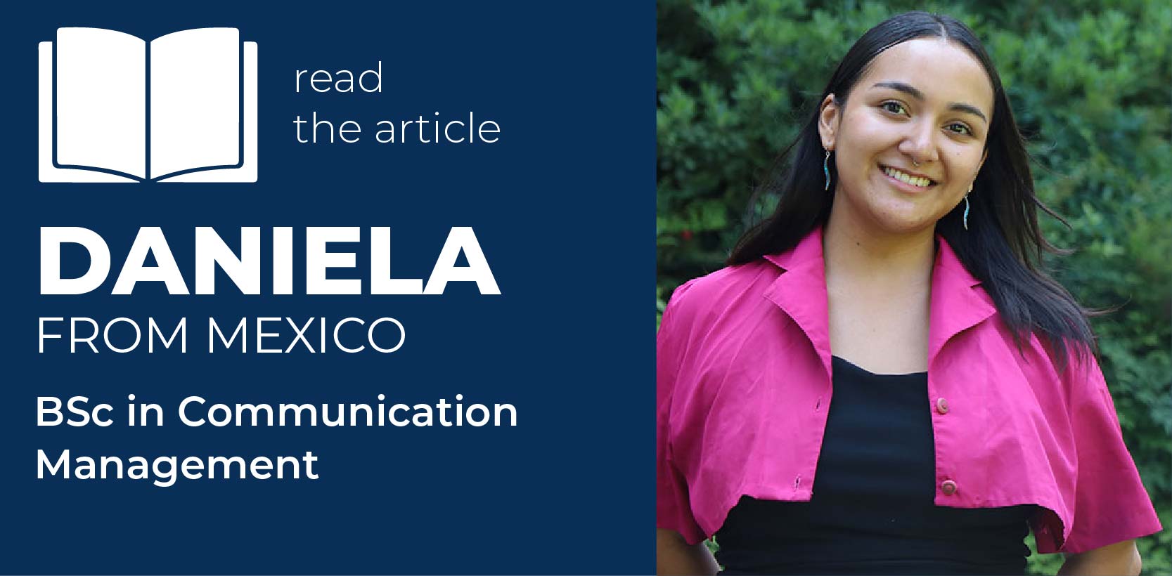 Daniela, student featured in an article about her experience in the BSc in Communication Management at Universit&agrave; Cattolica