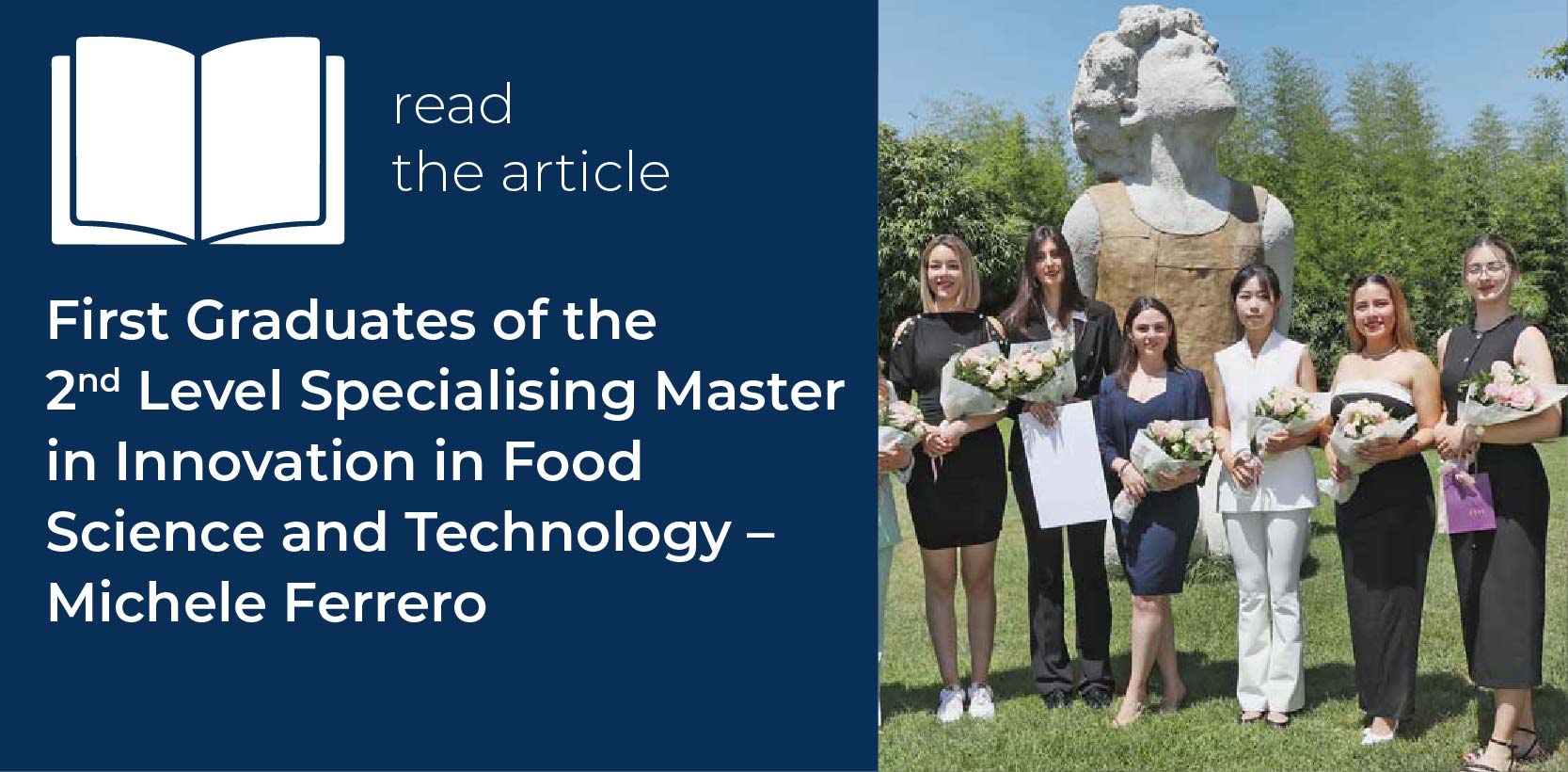 group of students graduating in the Specialising Master in Innovation in Food Science and Technology