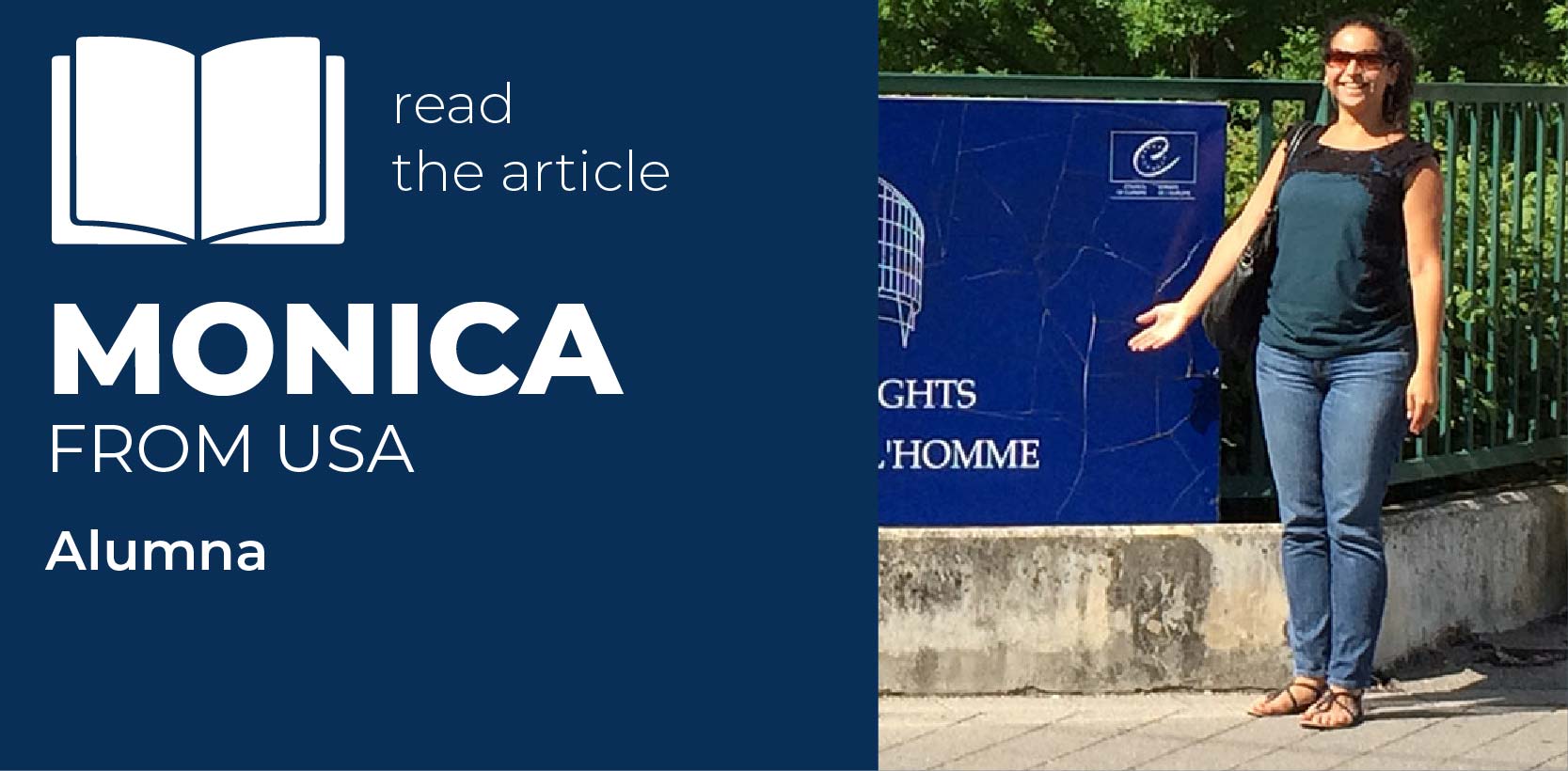 Monica, student featured in an article about her experience in the Specialising Master in International Cooperation and Development at Universit&agrave; Cattolica