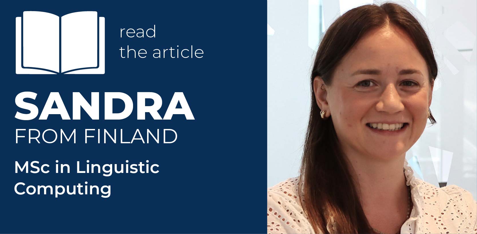 Sandra, student featured in an article about her experience in the MSc in Linguistic Computing at Università Cattolica