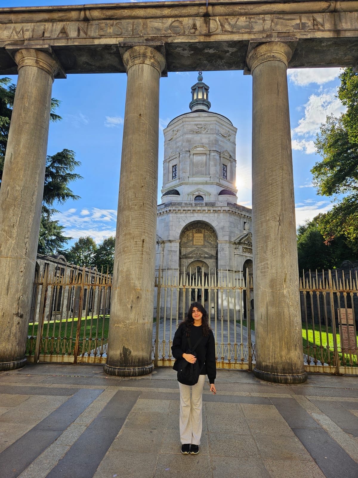 Natalie during her first week at Universit&agrave; Cattolica